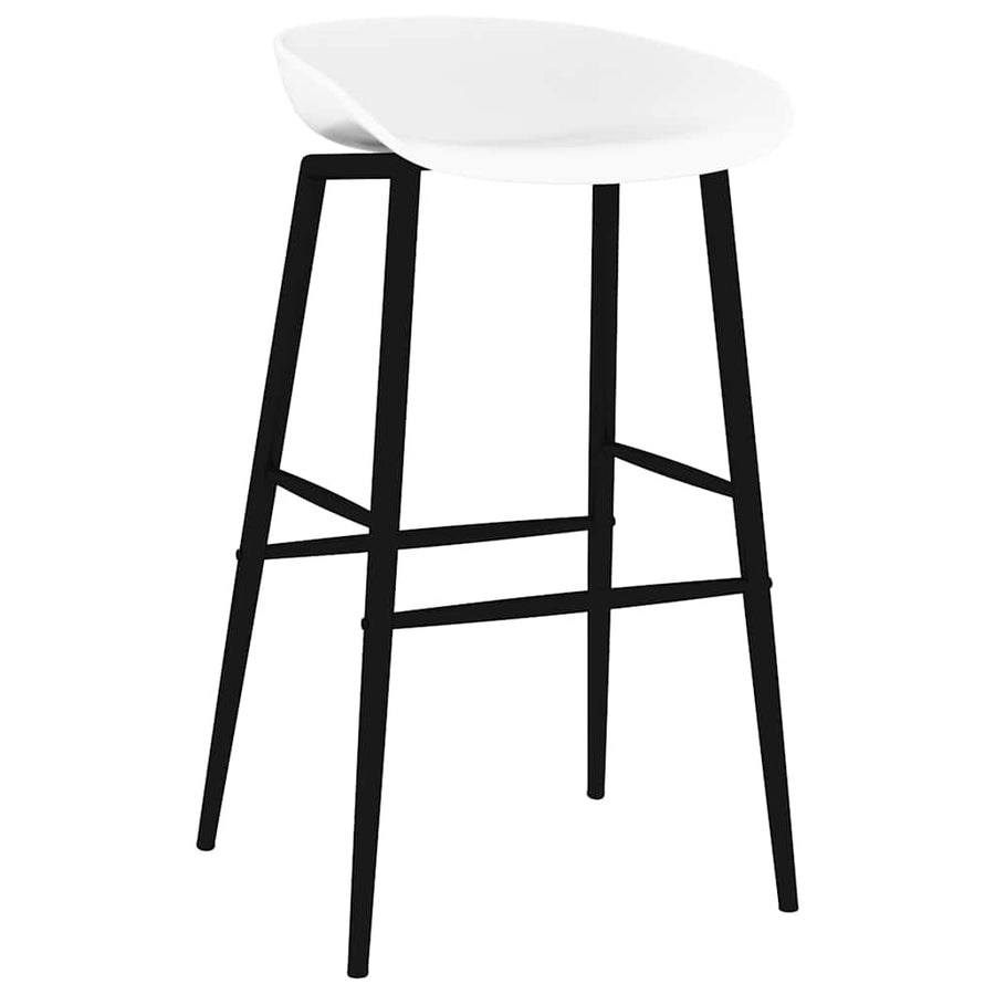 Barstoelen 2 Wit en zwart