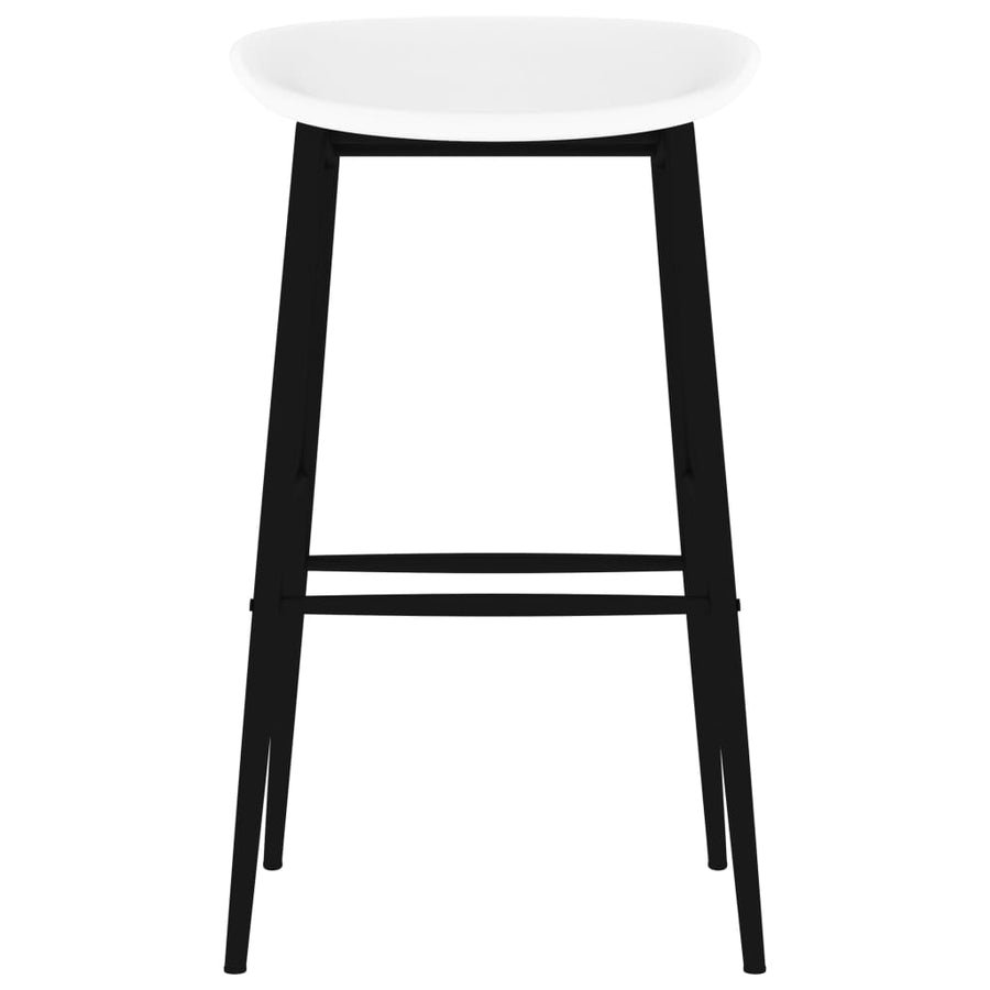 Barstoelen 2 Wit en zwart