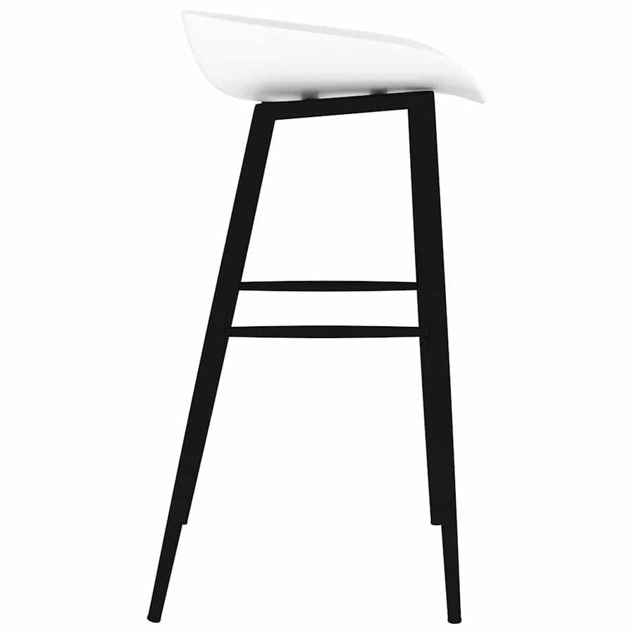 Barstoelen 2 Wit en zwart