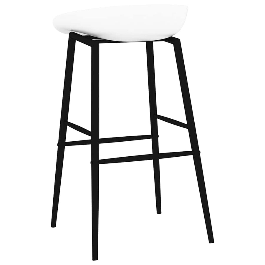 Barstoelen 2 Wit en zwart