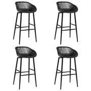 Barstoelen 4 stuks zwart 48x47.5x95.5 cm