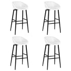 Barstoelen 4 stuks wit 74,5 cm zithoogte