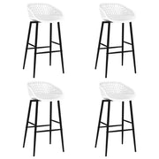 Barstoelen 4 stuks wit 74,5 cm zithoogte
