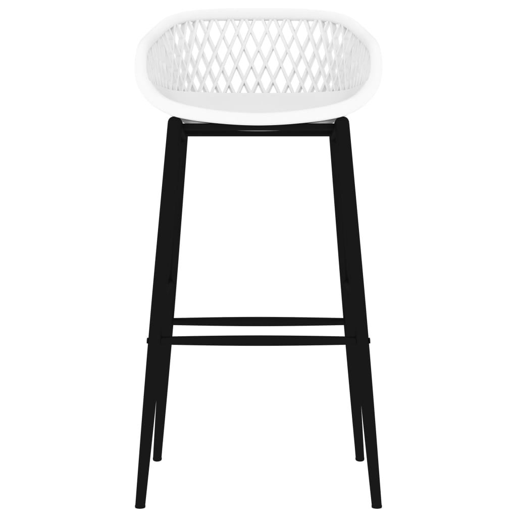 Barstoelen 4 Wit en zwart