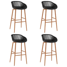 Barstoelen 4 Zwart en bruin