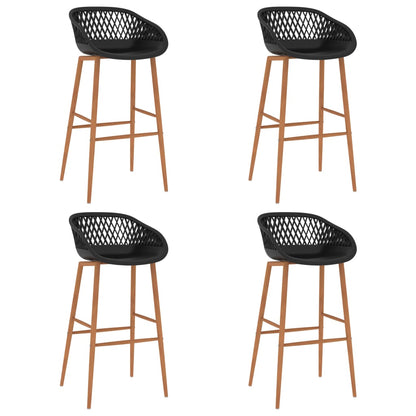 Barstoelen 4 Zwart en bruin