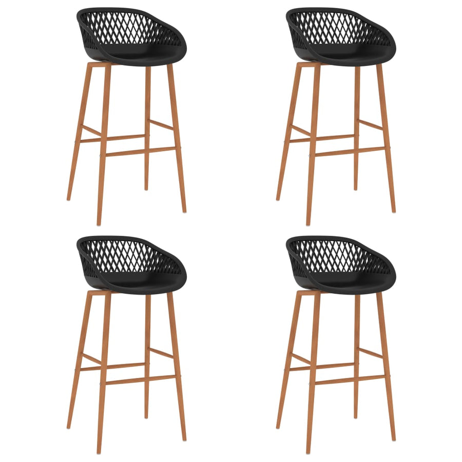 Barstoelen 4 Zwart en bruin