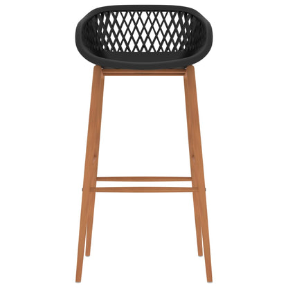 Barstoelen 4 Zwart en bruin