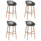Bar stools 4 pcs grey
