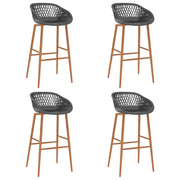 Barstoelen 4 stuks grijs 74,5 cm zithoogte