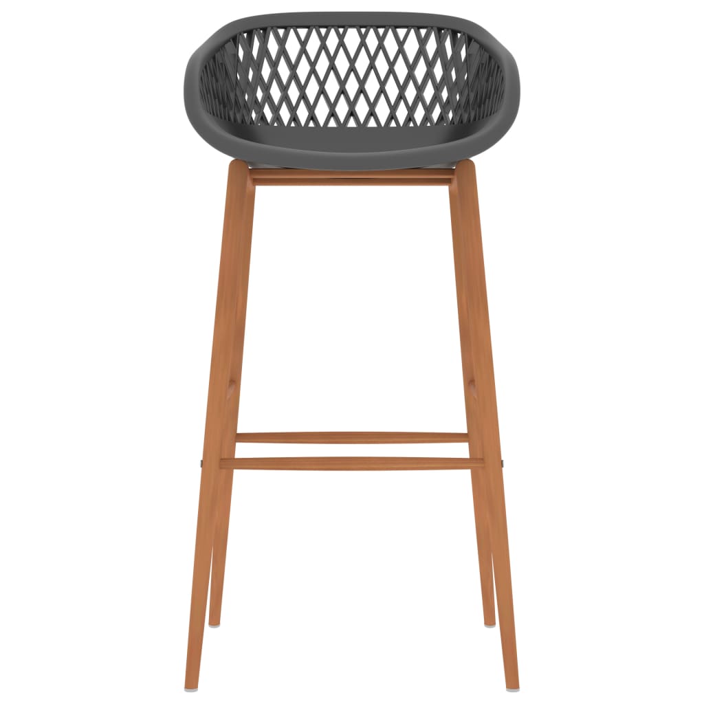 Barstoelen 4 St Grijs Grijs en bruin