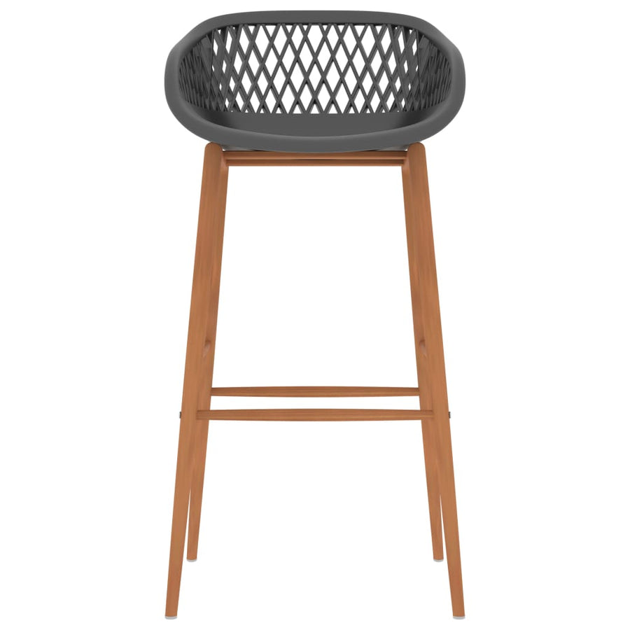 Barstoelen 4 St Grijs Grijs en bruin