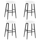Barstoelen 4 stuks wit zwart