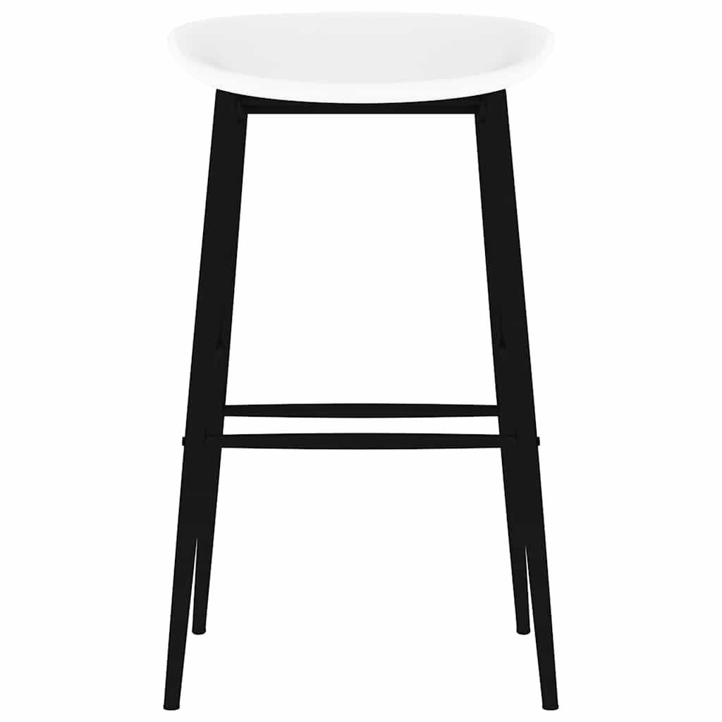 Barstoelen 4 Wit en zwart