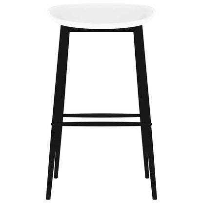 Barstoelen 4 Wit en zwart