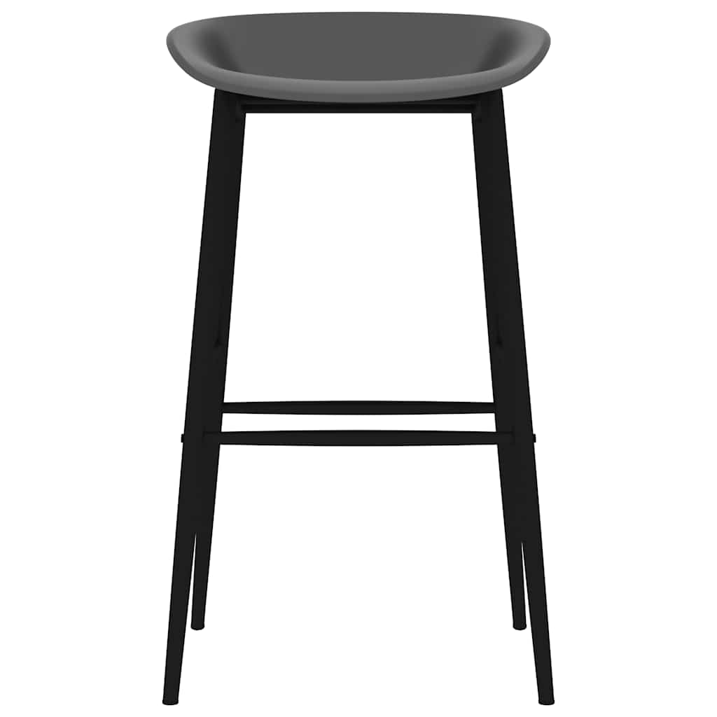 Barstoelen 4 St Grijs Grijs en zwart