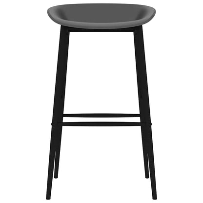 Barstoelen 4 St Grijs Grijs en zwart