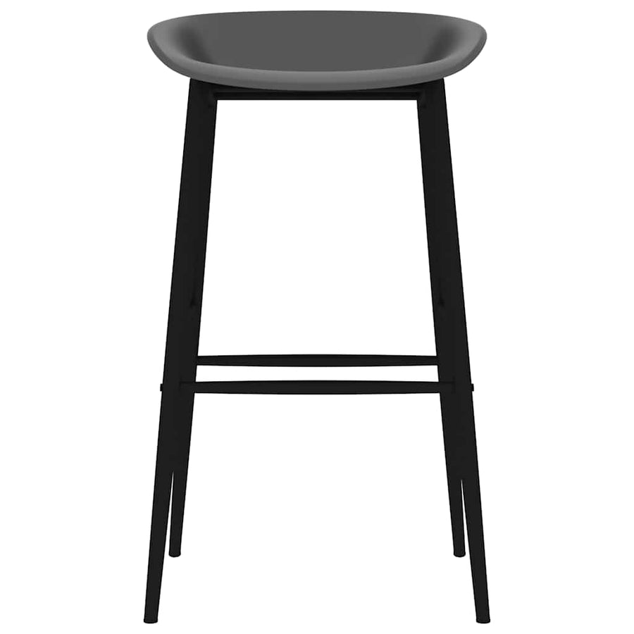 Barstoelen 4 St Grijs Grijs en zwart