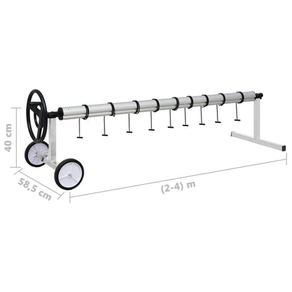 Zwembadhoesroller met roestvrijstalen frame