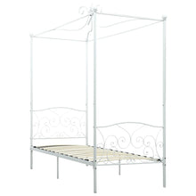 Hemelbedframe Metaal 90 x 200 cm Wit