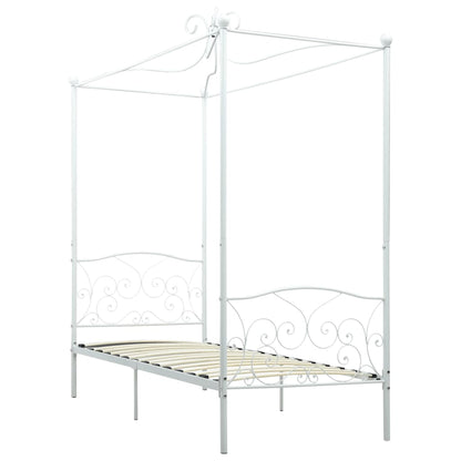 Hemelbedframe Metaal 90 x 200 cm Wit
