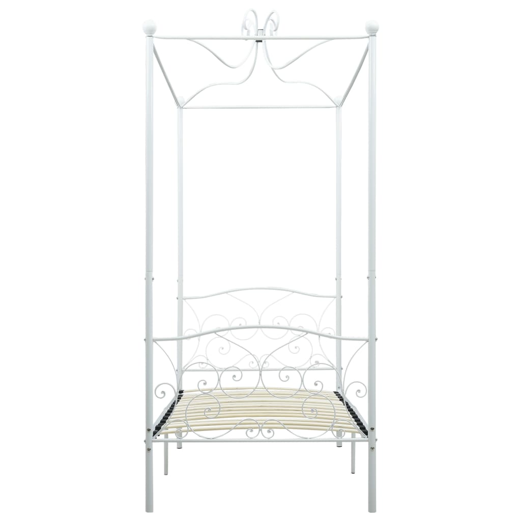 Hemelbedframe Metaal 90 x 200 cm Wit