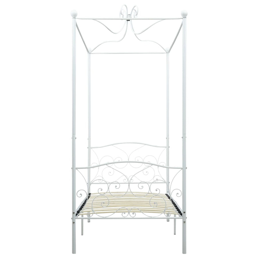 Hemelbedframe Metaal 90 x 200 cm Wit