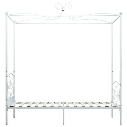 Hemelbedframe Metaal 90 x 200 cm Wit
