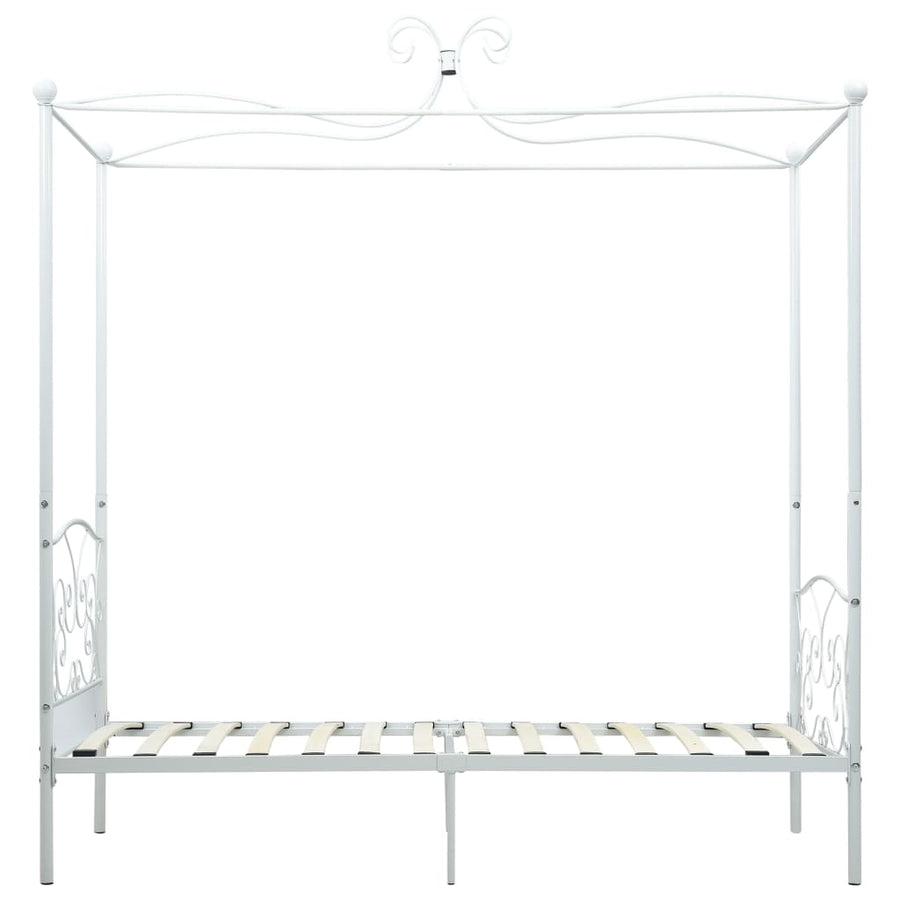 Hemelbedframe Metaal 90 x 200 cm Wit