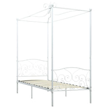 Hemelbedframe Metaal 100 x 200 cm Wit