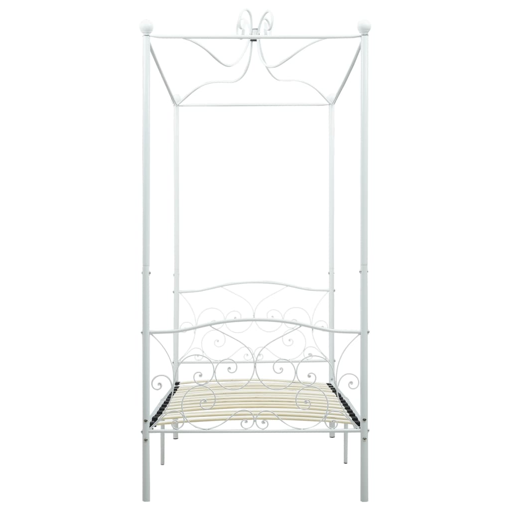 Hemelbedframe Metaal 100 x 200 cm Wit