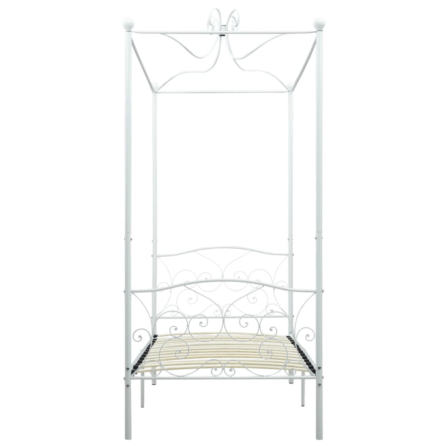 Hemelbedframe Metaal 100 x 200 cm Wit