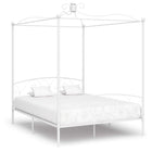 Hemelbedframe Metaal 160 x 200 cm Wit