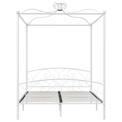 Hemelbedframe Metaal 160 x 200 cm Wit