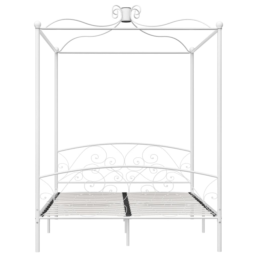 Hemelbedframe Metaal 160 x 200 cm Wit