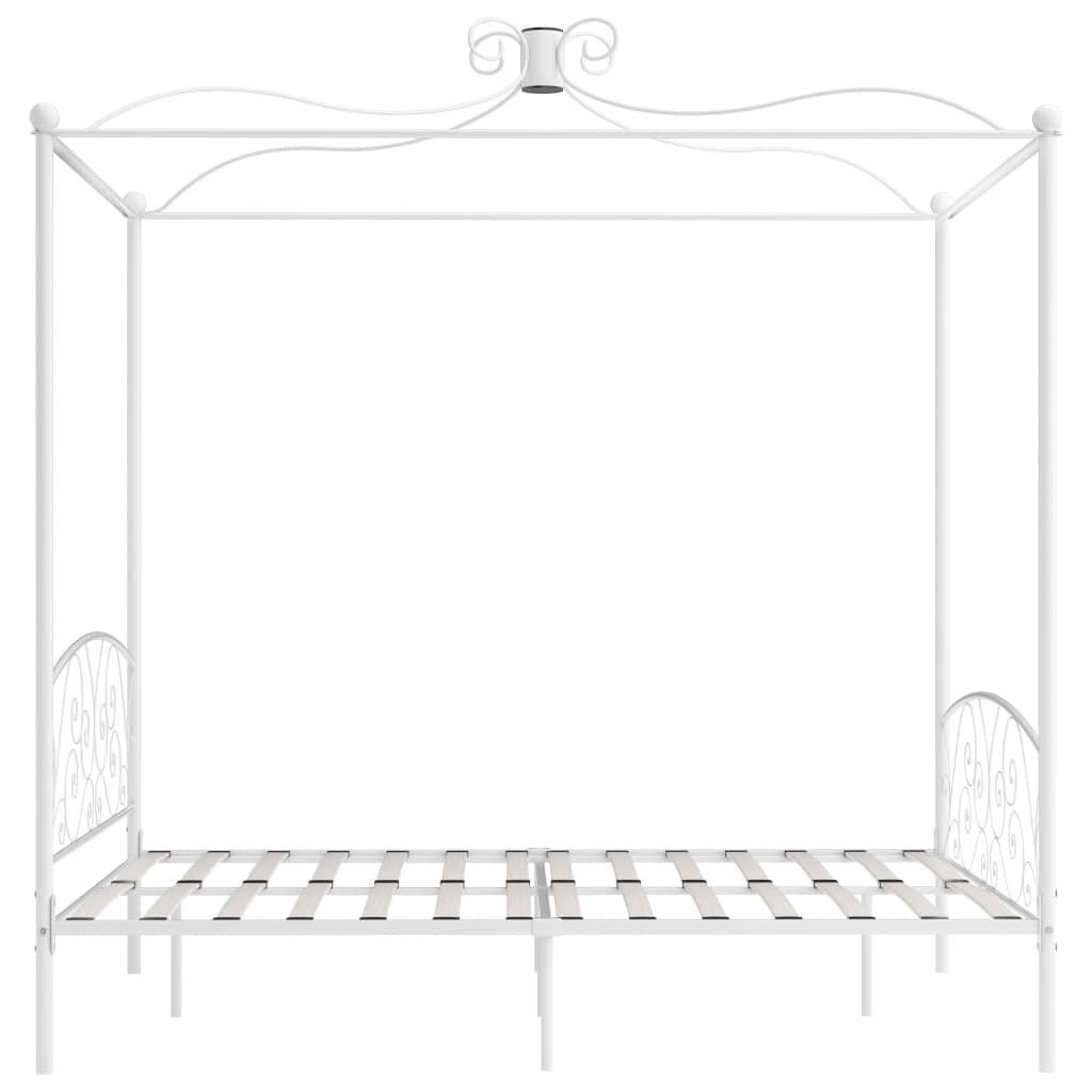 Hemelbedframe Metaal 160 x 200 cm Wit