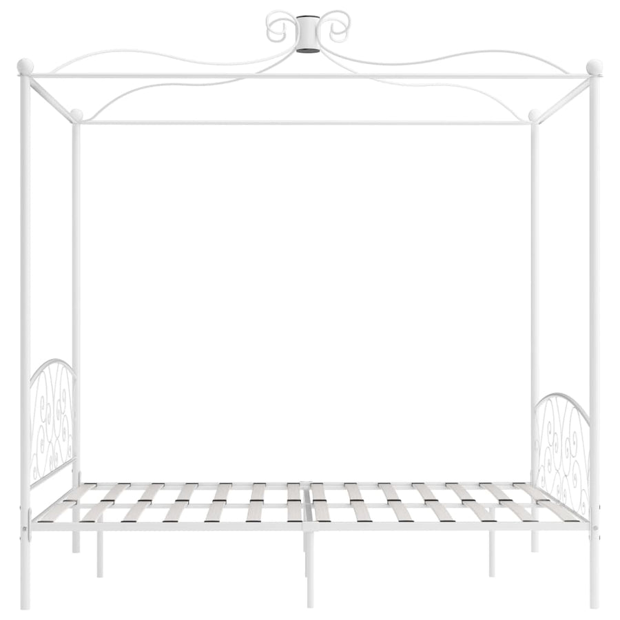 Hemelbedframe Metaal 160 x 200 cm Wit