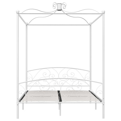Hemelbedframe Metaal 180 x 200 cm Wit