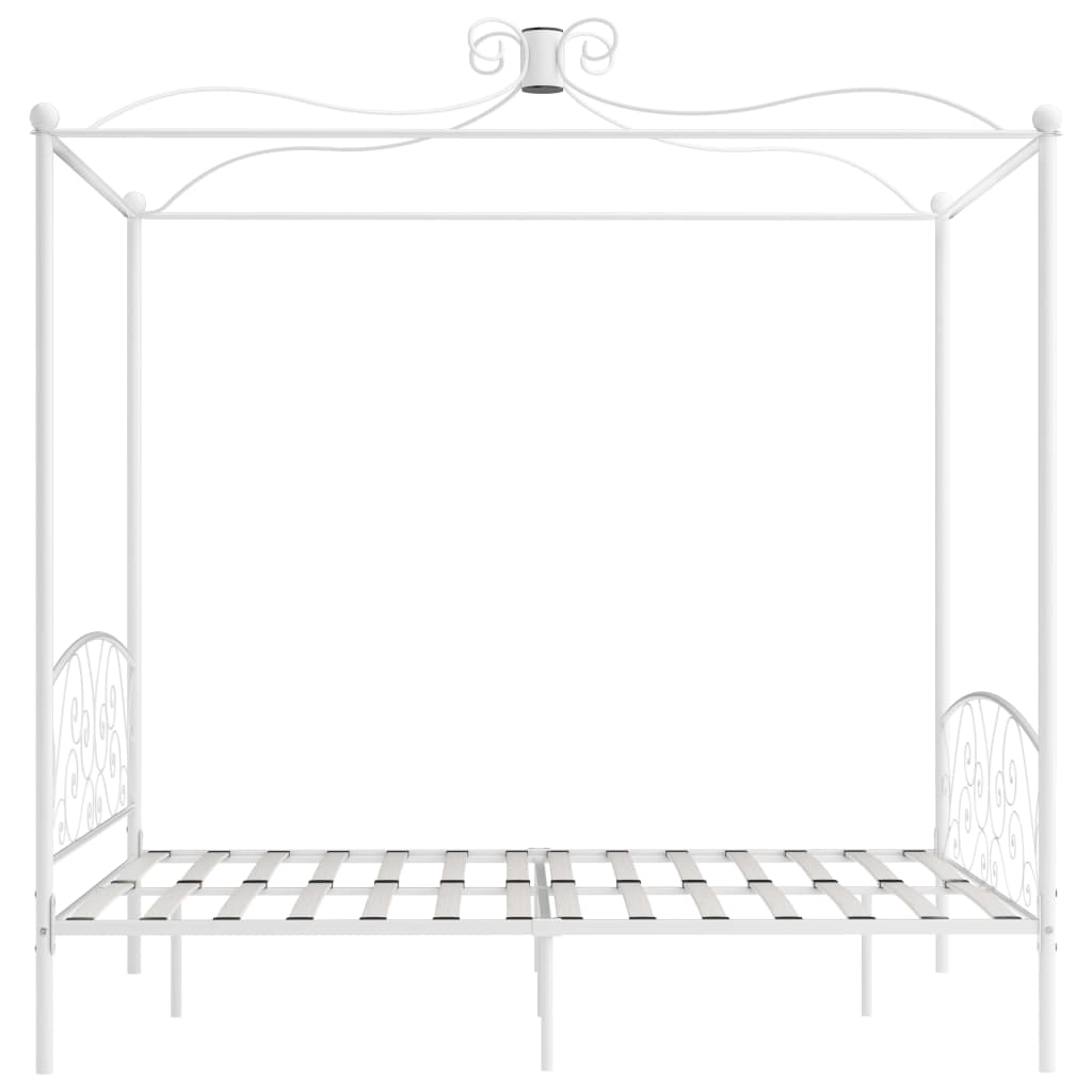 Hemelbedframe Metaal 180 x 200 cm Wit