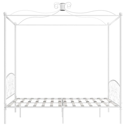 Hemelbedframe Metaal 180 x 200 cm Wit