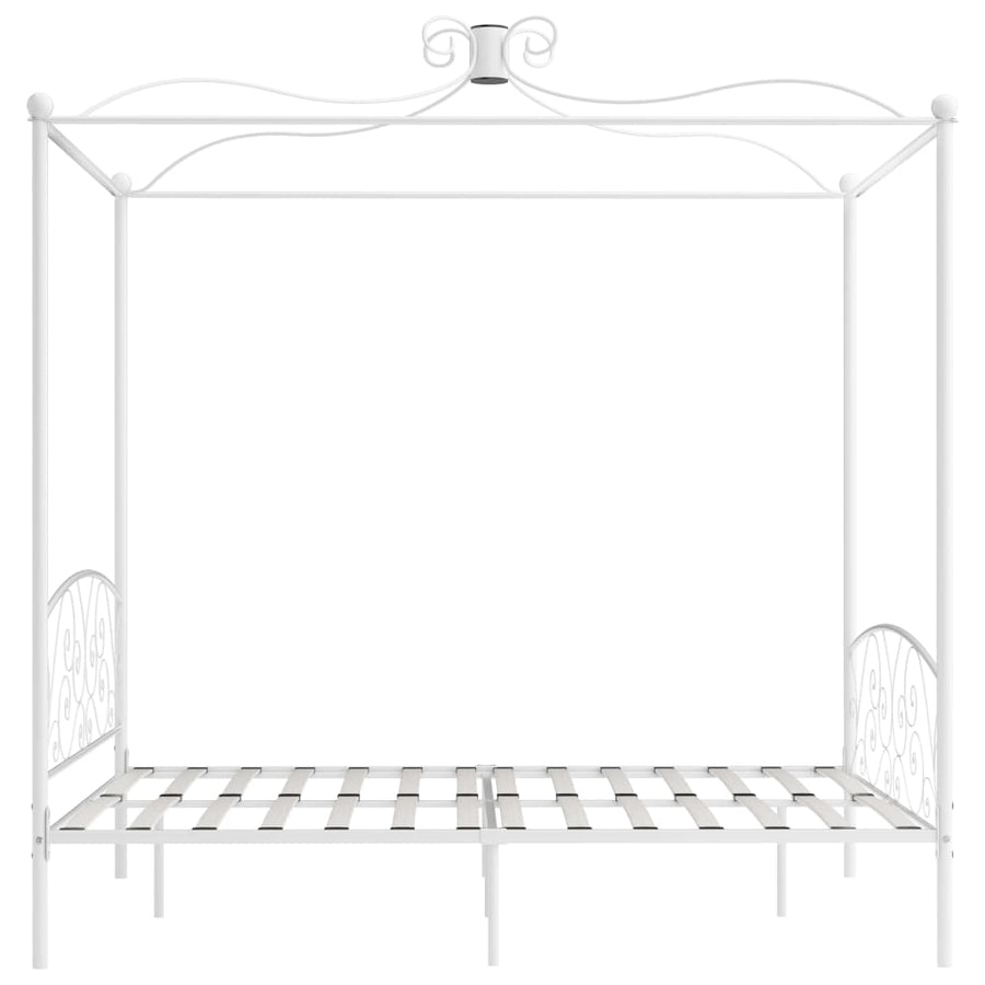 Hemelbedframe Metaal 180 x 200 cm Wit