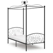 Hemelbedframe metaal 90x200 cm zwart