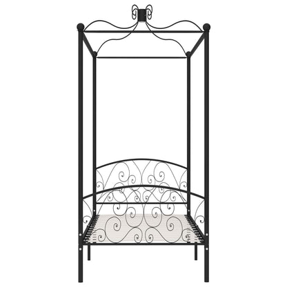 Hemelbedframe Metaal 100 x 200 cm Zwart
