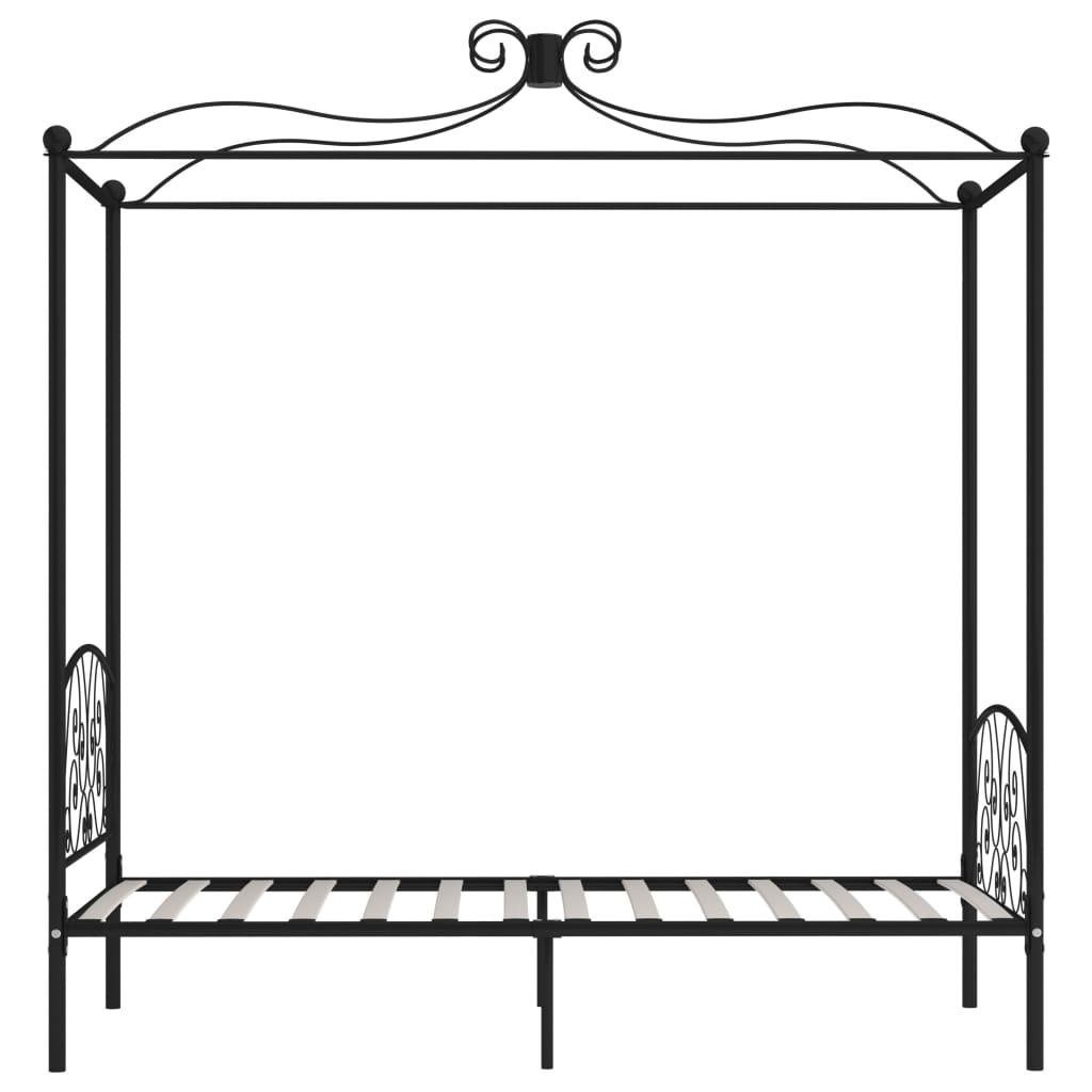 Hemelbedframe Metaal 100 x 200 cm Zwart