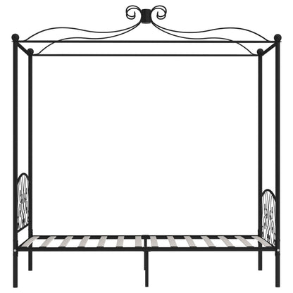 Hemelbedframe Metaal 100 x 200 cm Zwart