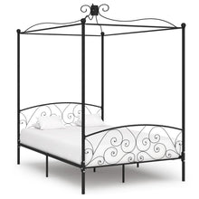 Hemelbedframe Metaal 120 x 200 cm Zwart