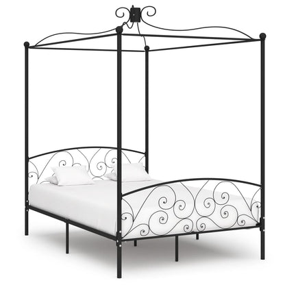 Hemelbedframe Metaal 120 x 200 cm Zwart