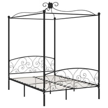 Hemelbedframe Metaal 120 x 200 cm Zwart