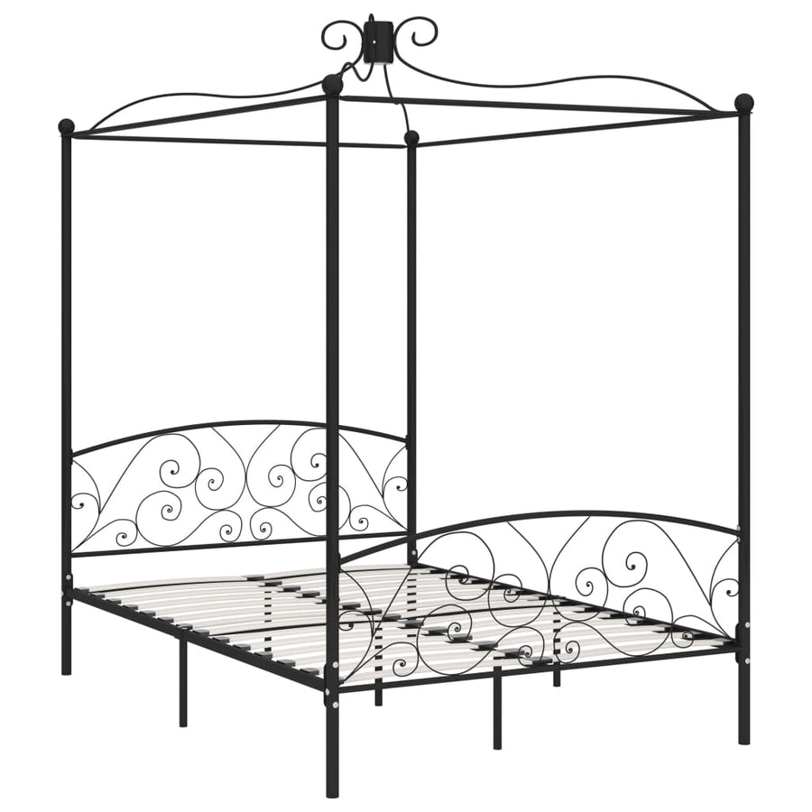 Hemelbedframe Metaal 120 x 200 cm Zwart