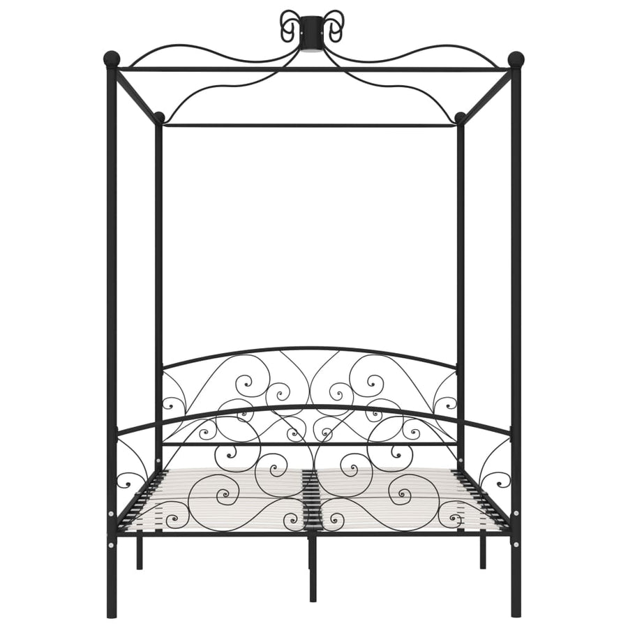 Hemelbedframe Metaal 120 x 200 cm Zwart
